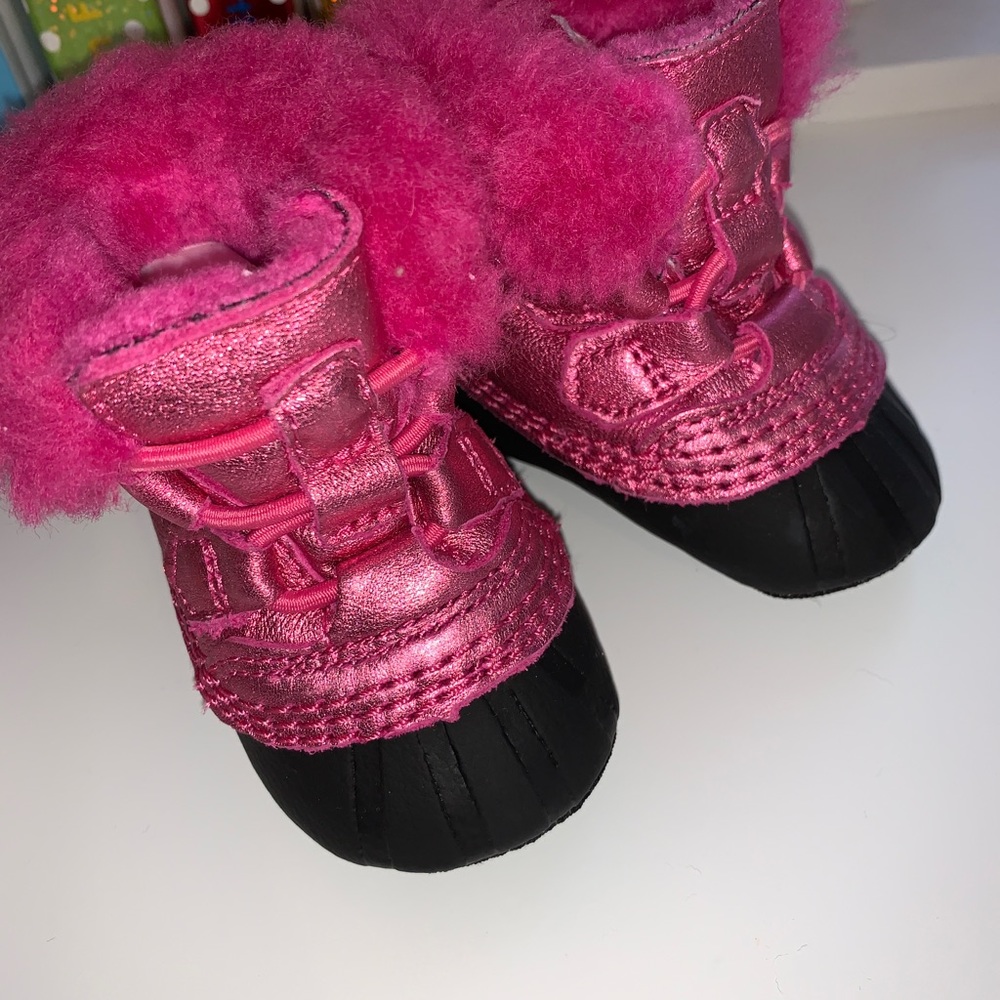Baby Girl's Caribootie Shearling-Lined Boots
